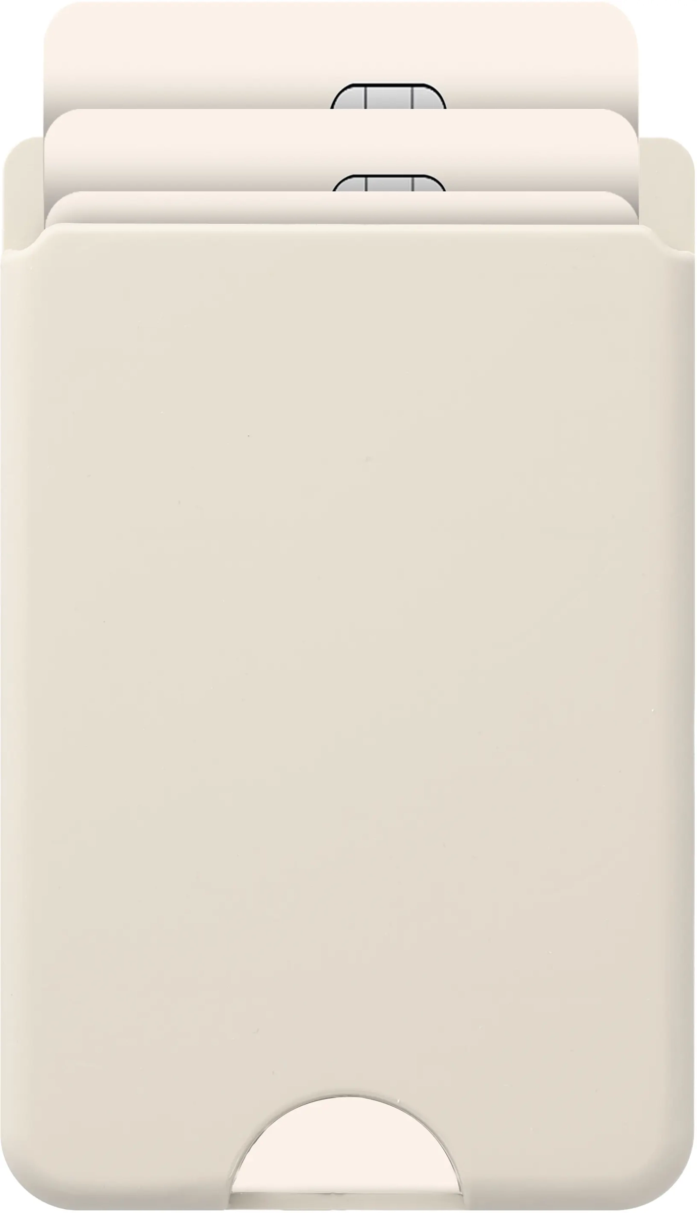 AVY Liquid Silicone Wallet MagSafe Kaarthouder / Pasjeshouder Beige afbeelding 1