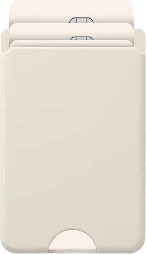 AVY Liquid Silicone Wallet MagSafe Kaarthouder / Pasjeshouder Beige afbeelding 1