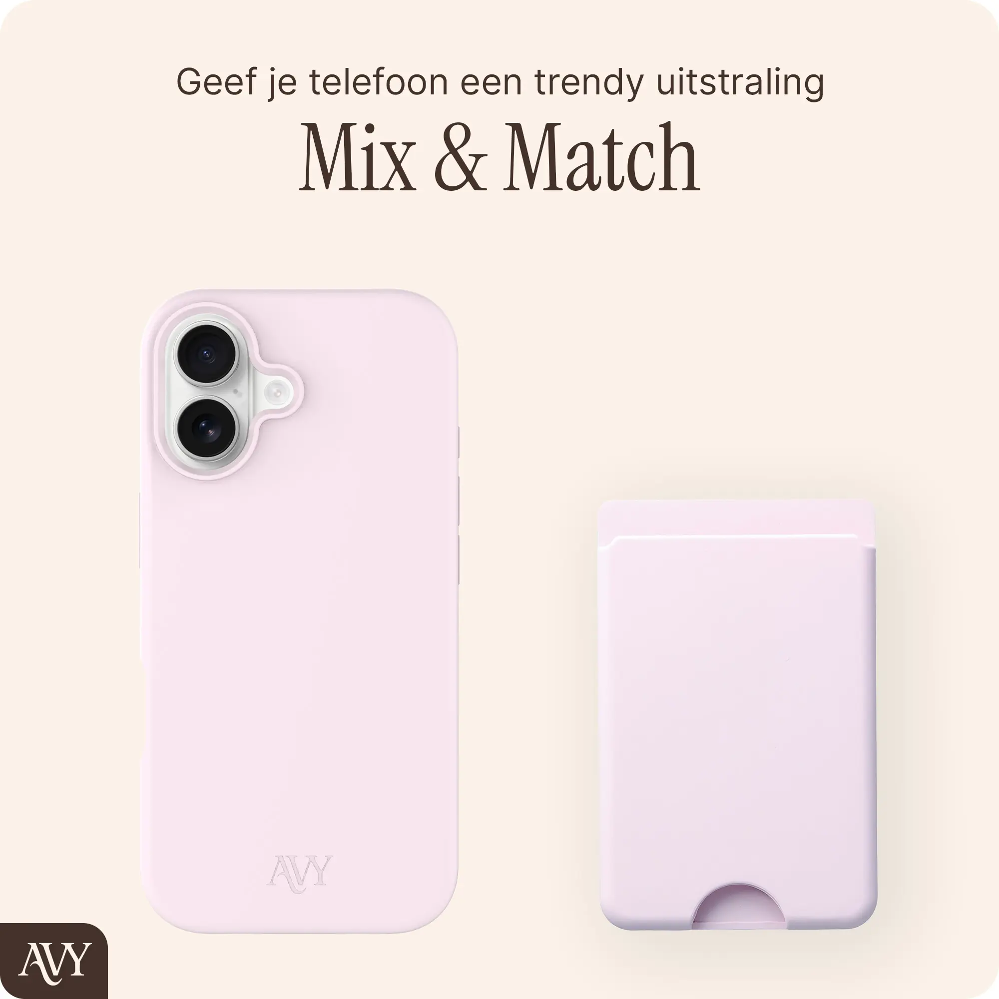 AVY Liquid Silicone Wallet MagSafe Kaarthouder / Pasjeshouder Roze afbeelding 3