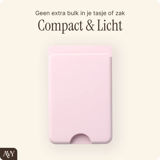 AVY Liquid Silicone Wallet MagSafe Kaarthouder / Pasjeshouder Roze afbeelding 4