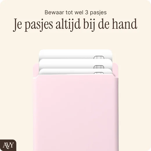 AVY Liquid Silicone Wallet MagSafe Kaarthouder / Pasjeshouder Roze afbeelding 2