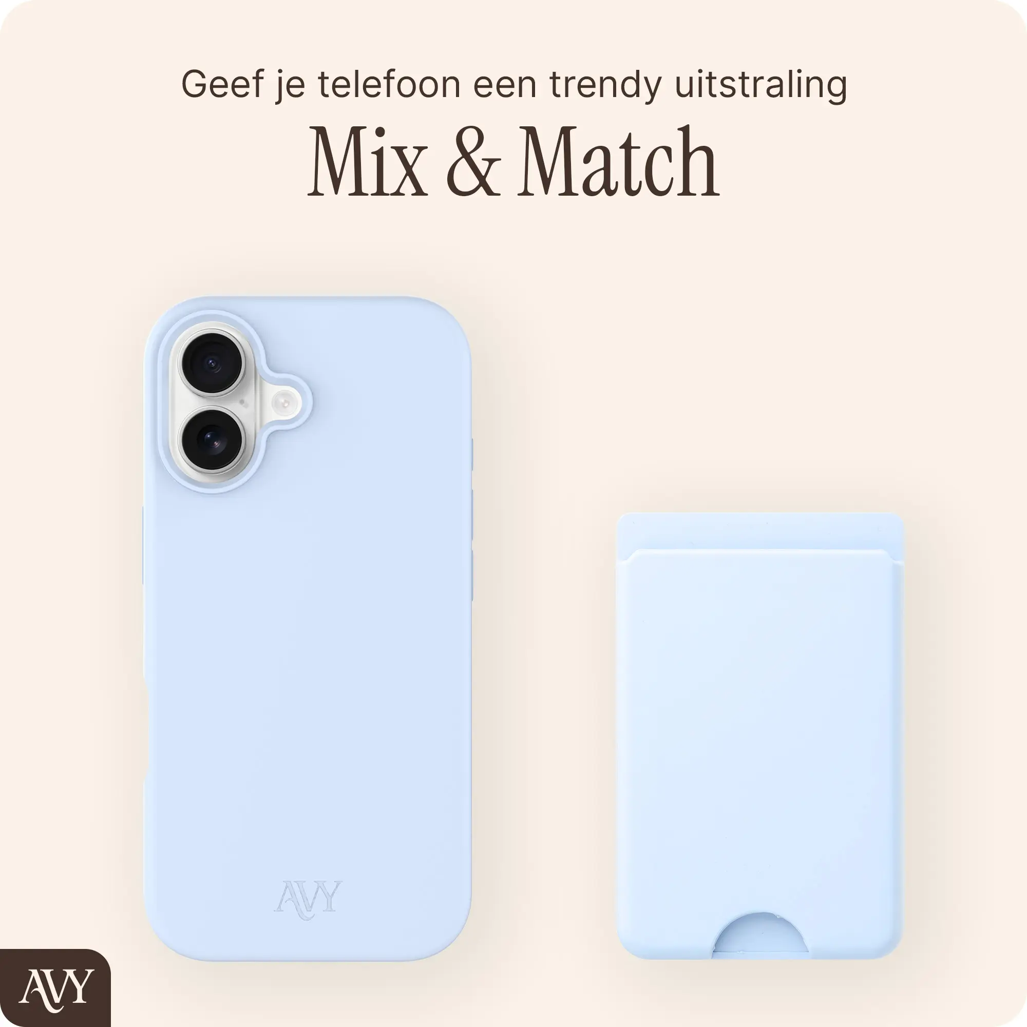 AVY Liquid Silicone Wallet MagSafe Kaarthouder / Pasjeshouder Blauw afbeelding 3