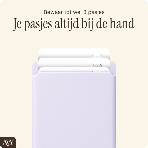 AVY Liquid Silicone Wallet MagSafe Kaarthouder / Pasjeshouder Paars afbeelding 2
