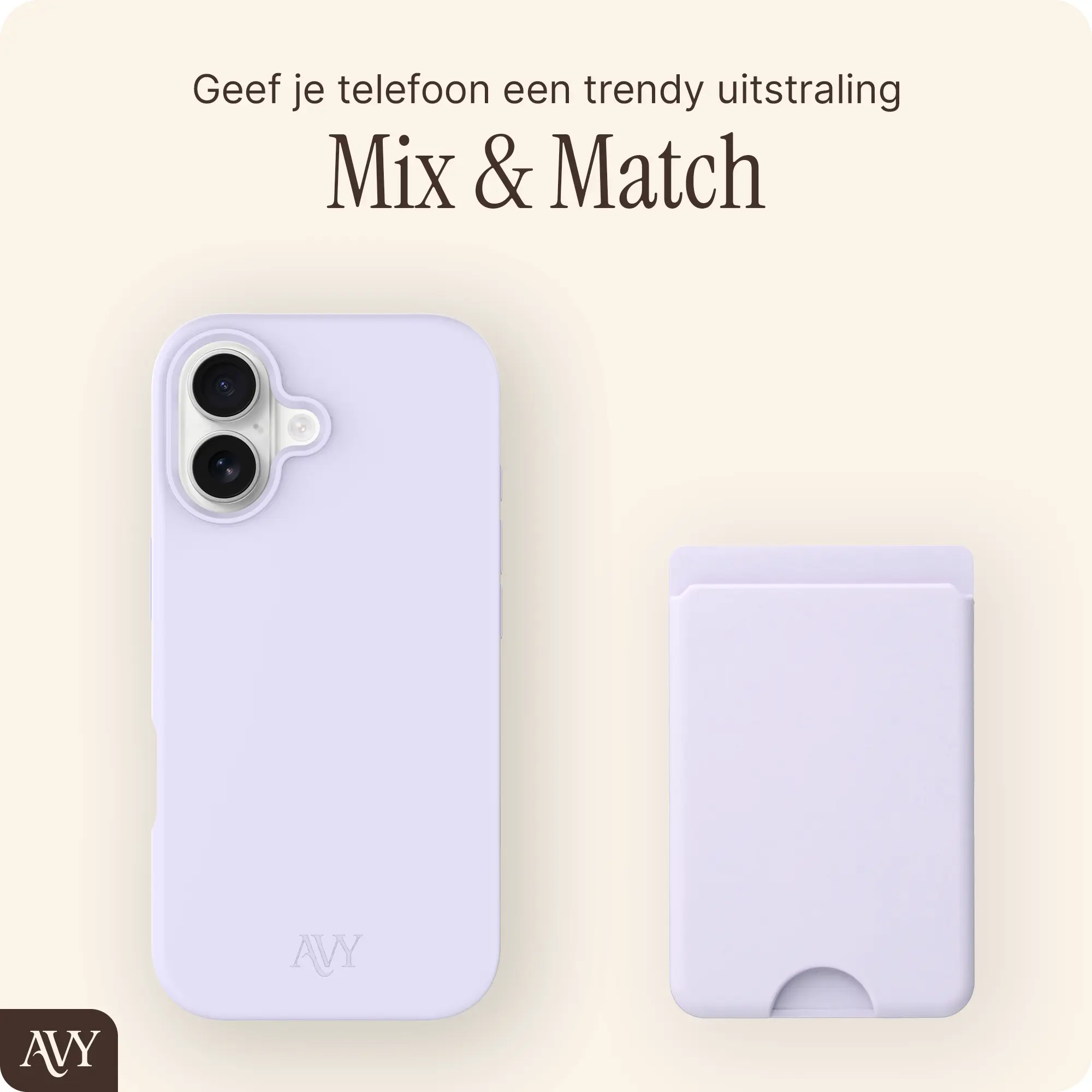 AVY Liquid Silicone Wallet MagSafe Kaarthouder / Pasjeshouder Paars afbeelding 3