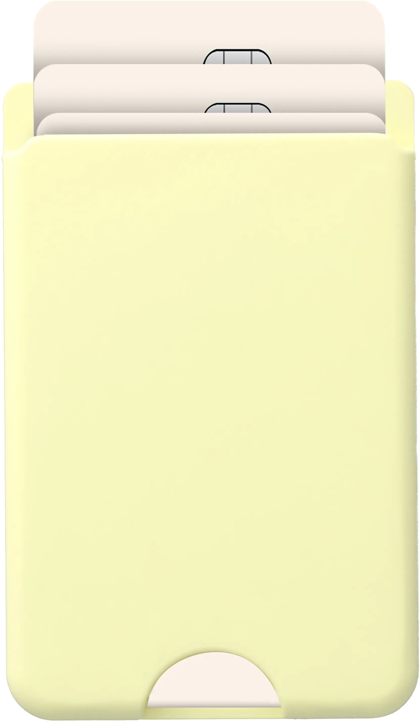 AVY Liquid Silicone Wallet MagSafe Kaarthouder / Pasjeshouder Butter Yellow afbeelding 1