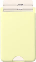 AVY Liquid Silicone Wallet MagSafe Kaarthouder / Pasjeshouder Butter Yellow afbeelding