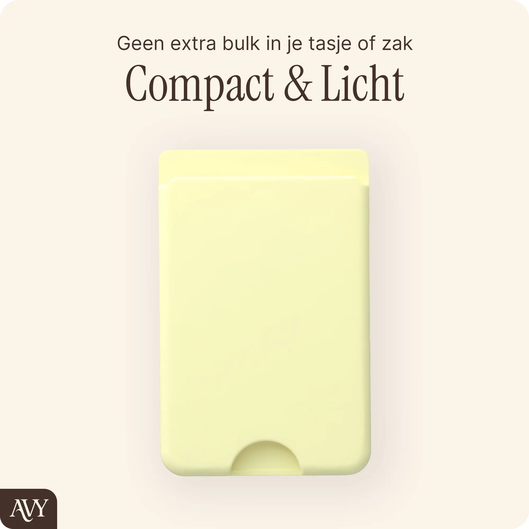 AVY Liquid Silicone Wallet MagSafe Kaarthouder / Pasjeshouder Butter Yellow afbeelding 4