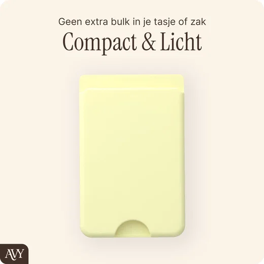 AVY Liquid Silicone Wallet MagSafe Kaarthouder / Pasjeshouder Butter Yellow afbeelding 4
