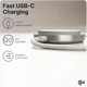 ZENS Pro 2 USB-C naar USB-C Kabel 140W met Draadloze Qi2 15W Oplader 1,5M Wit afbeelding 4