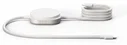 ZENS Pro 2 USB-C naar USB-C Kabel 140W met Draadloze Qi2 15W Oplader 1,5M Wit