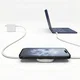 ZENS Pro 2 USB-C naar USB-C Kabel 140W met Draadloze Qi2 15W Oplader 1,5M Wit afbeelding 3