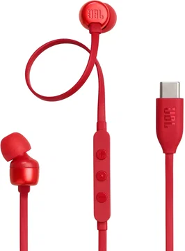 JBL Tune 310C USB‑C In‑Ear Oordopjes met Microfoon Rood