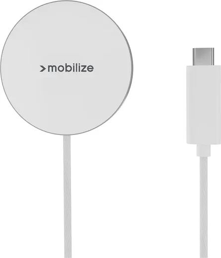 Mobilize 25W Qi2.2 Magnetische Draadloze MagSafe Oplader Wit afbeelding 1