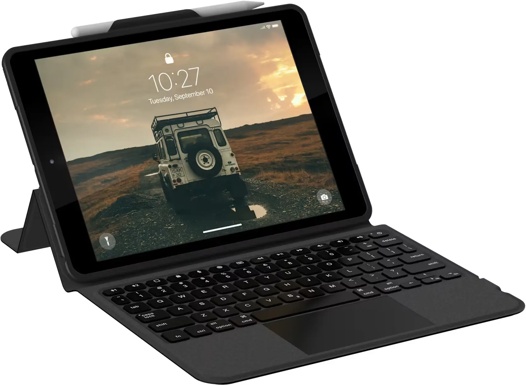 UAG Apple iPad 10.2 (2019/2020/2021) Toetsenbord Hoes met Trackpad Zwart afbeelding 3