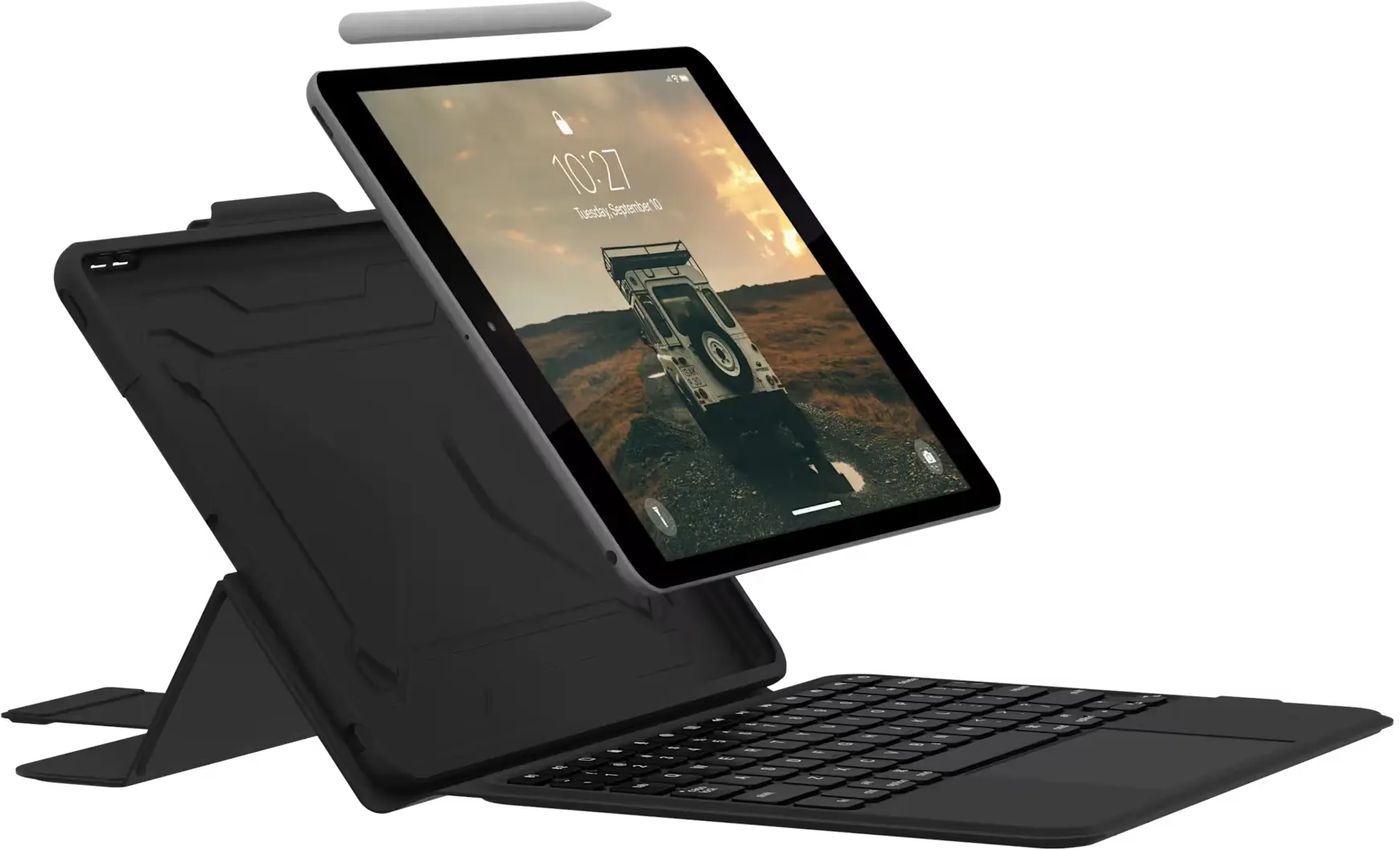 UAG Apple iPad 10.2 (2019/2020/2021) Toetsenbord Hoes met Trackpad Zwart afbeelding 2