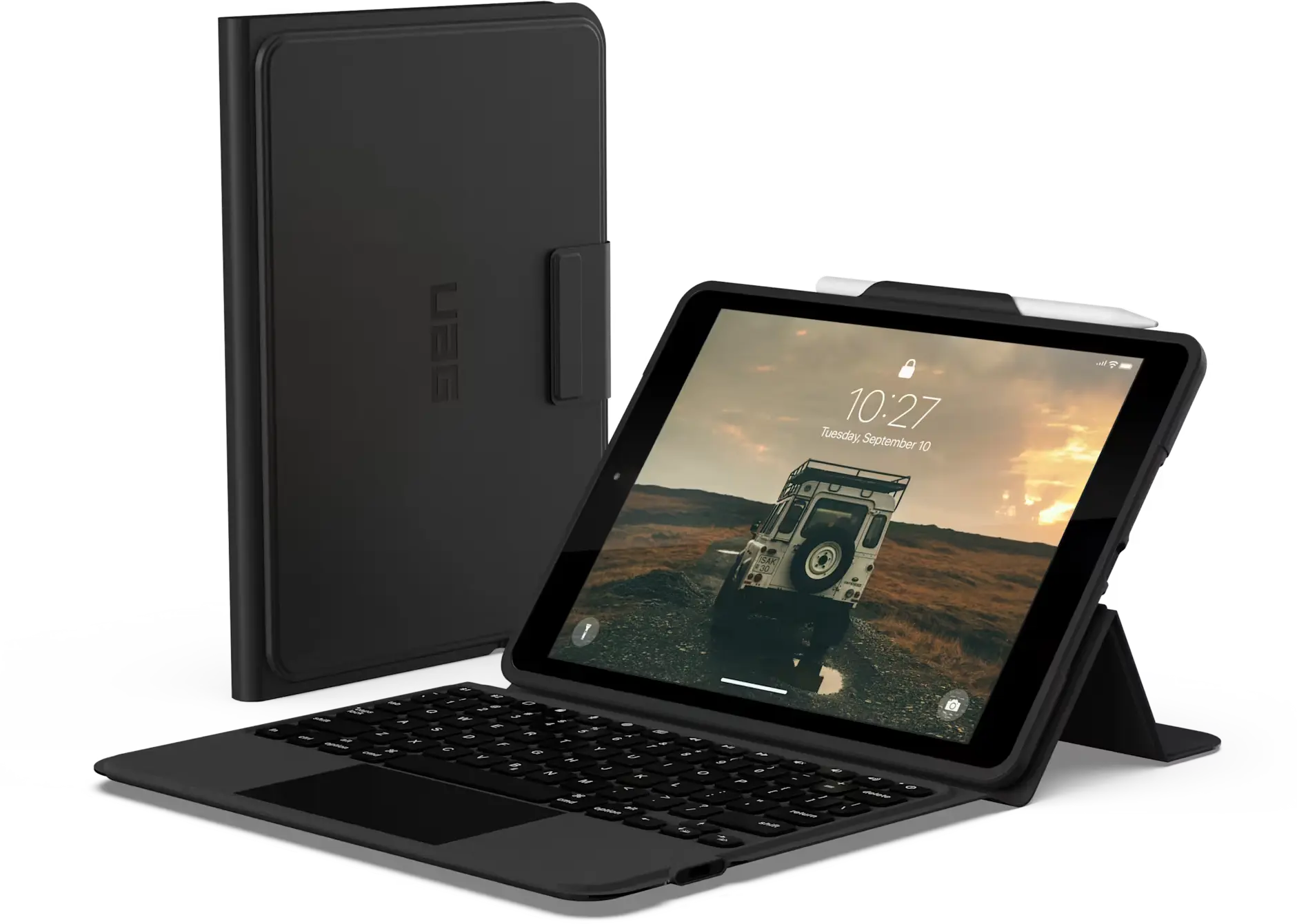 UAG Apple iPad 10.2 (2019/2020/2021) Toetsenbord Hoes met Trackpad Zwart afbeelding 1