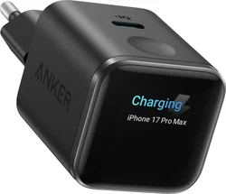 Anker Nano 45W USB-C GaN Snellader Smart Display met Batterijbescherming Zwart afbeelding