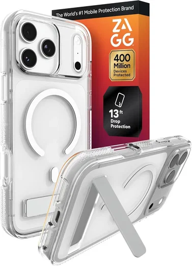 ZAGG Crystal Palace Snap Kickstand iPhone 17 Pro Max Hoesje MagSafe Transparant afbeelding 1