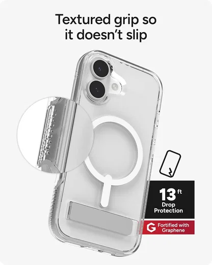 ZAGG Crystal Palace Snap Kickstand Apple iPhone 17 Hoesje MagSafe Transparant afbeelding 6