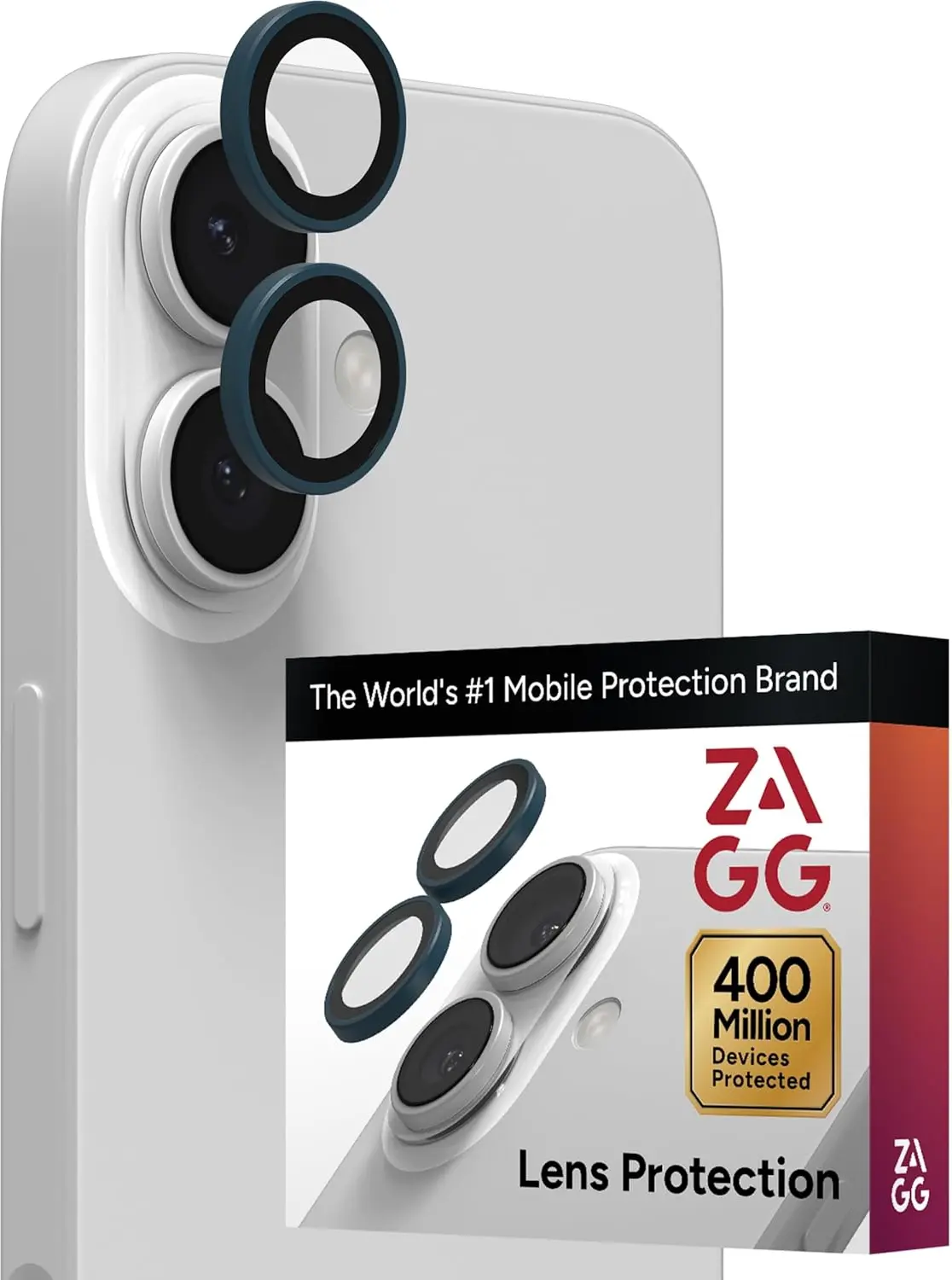 ZAGG Camera Rings iPhone 17 / 16 / 16 Plus Camera Protector Blauw afbeelding 1