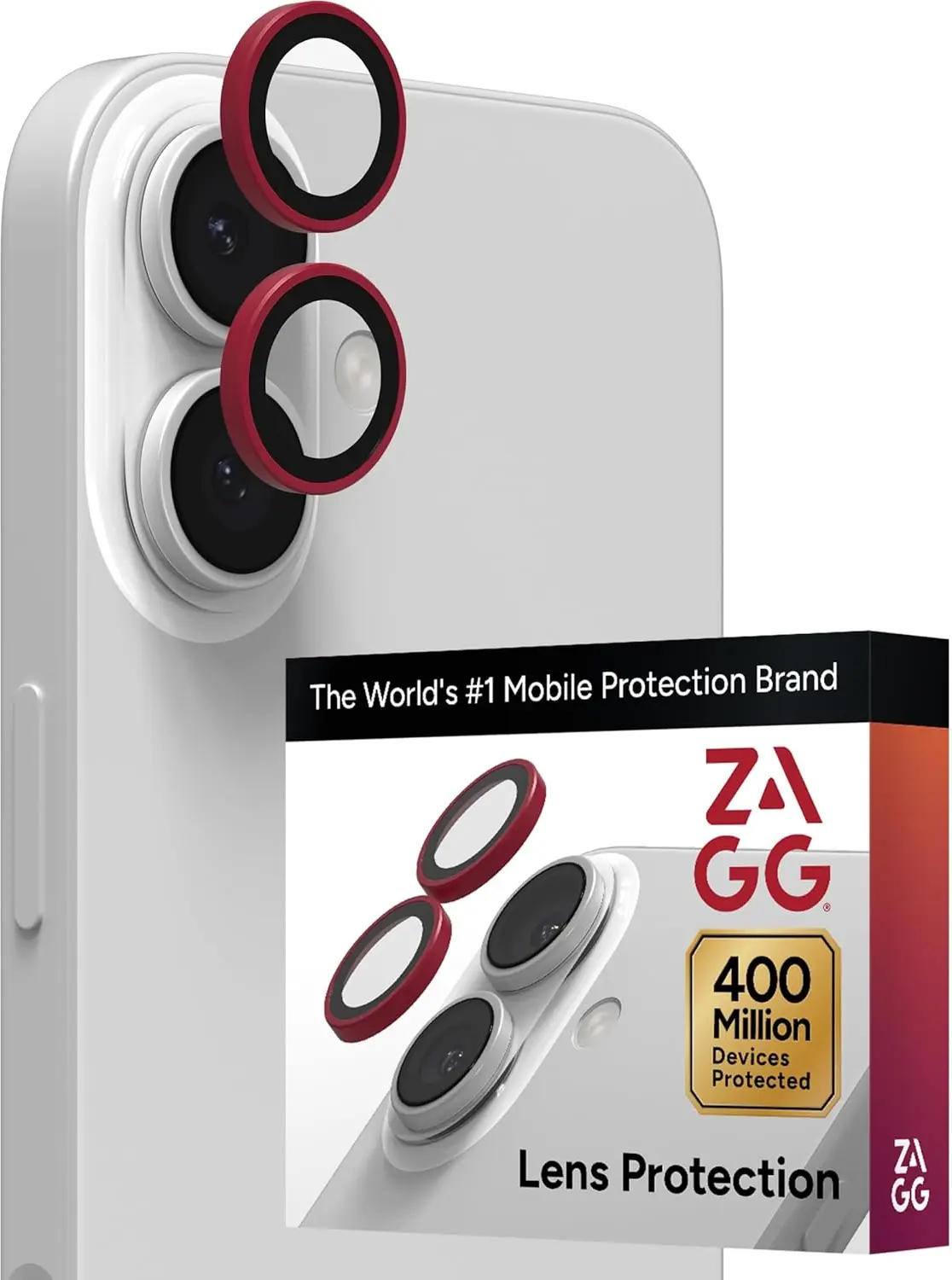 ZAGG Camera Rings iPhone 17 / 16 / 16 Plus Camera Protector Roze afbeelding 1