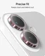 ZAGG Camera Rings iPhone 17 / 16 / 16 Plus Camera Protector Roze Glitter afbeelding 5