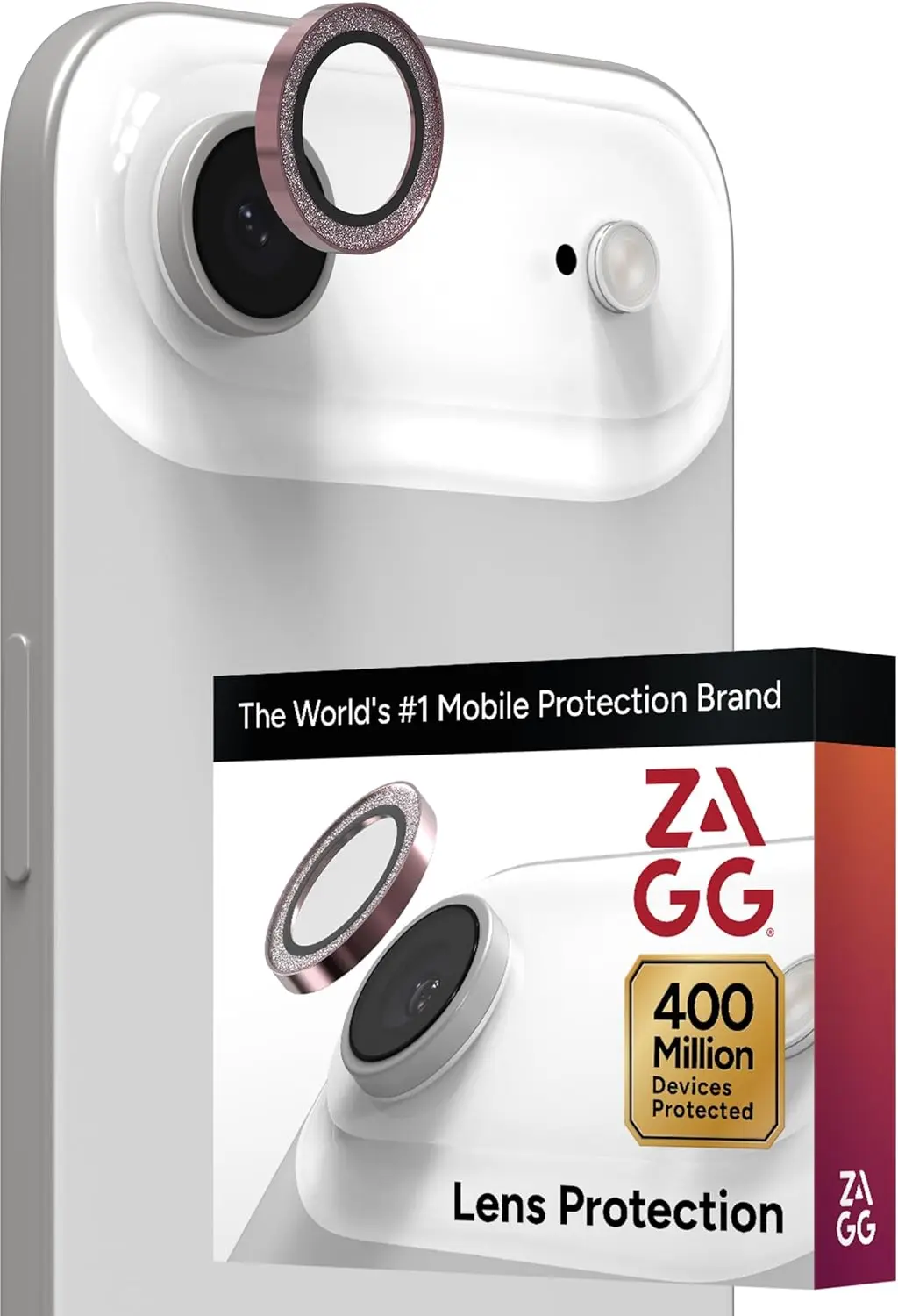 ZAGG Camera Rings Apple iPhone Air Camera Protector Roze Glitter afbeelding 1