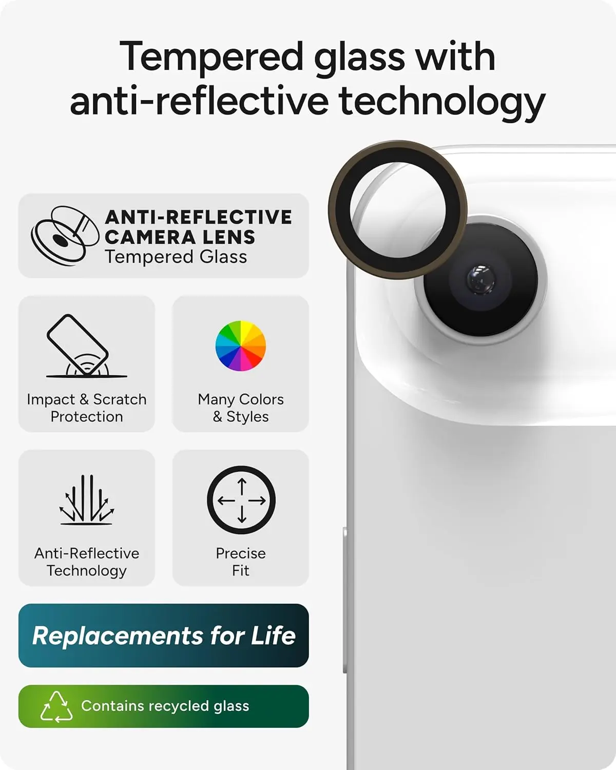 ZAGG Camera Rings Apple iPhone Air Camera Protector Beige afbeelding 2