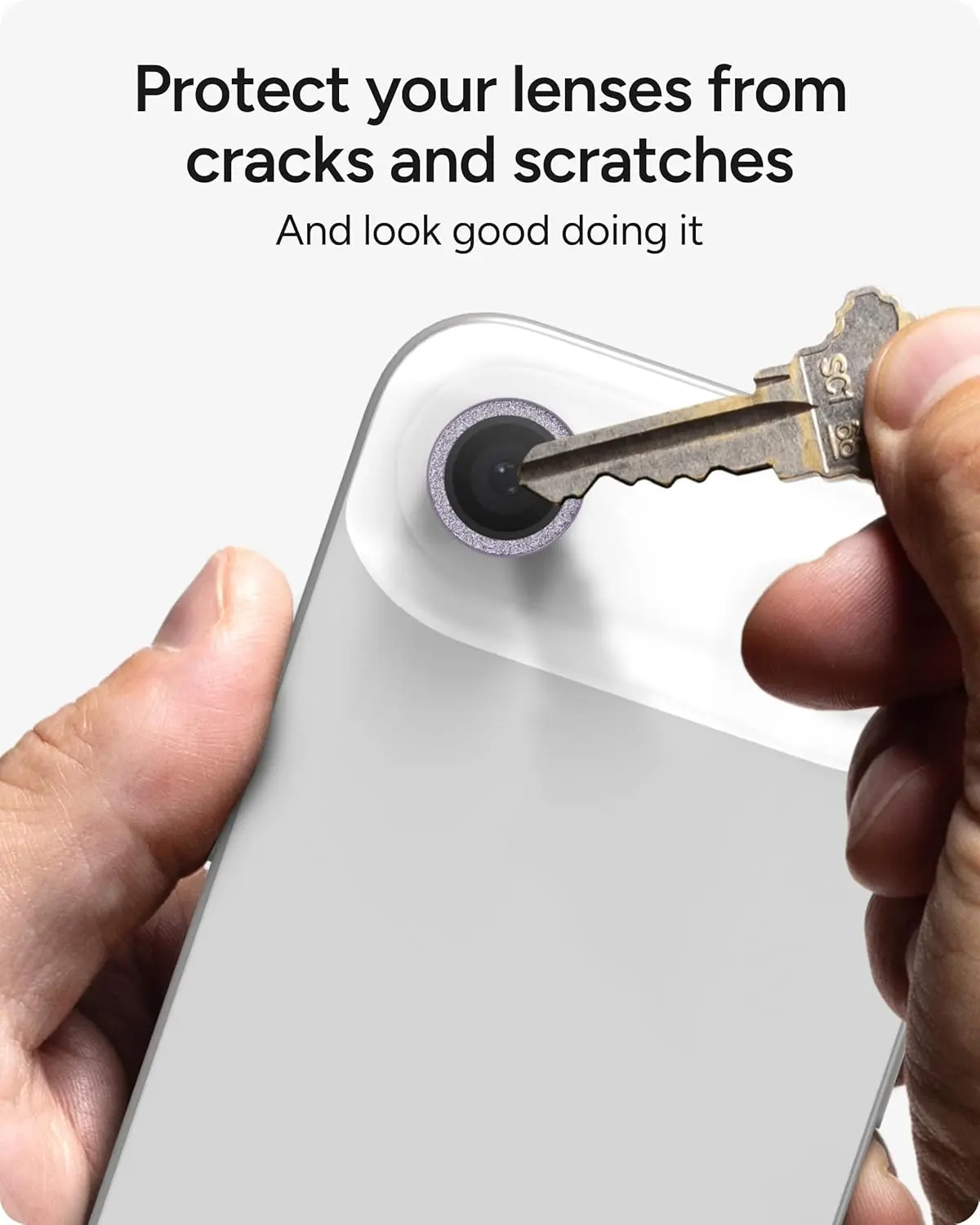 ZAGG Camera Rings Apple iPhone Air Camera Protector Paars Glitter afbeelding 4