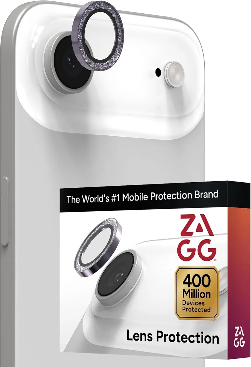 ZAGG Camera Rings Apple iPhone Air Camera Protector Paars Glitter afbeelding 1