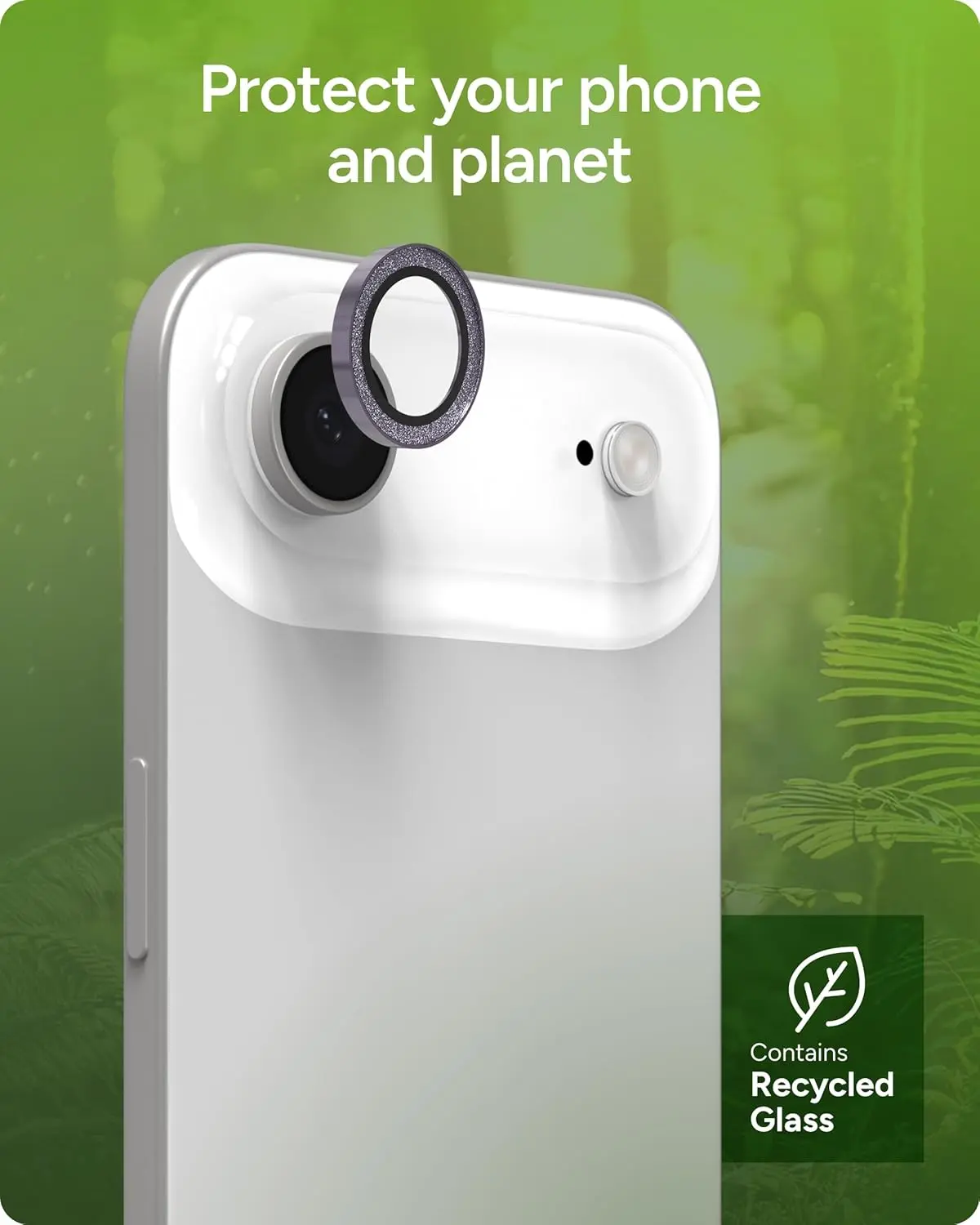 ZAGG Camera Rings Apple iPhone Air Camera Protector Paars Glitter afbeelding 6
