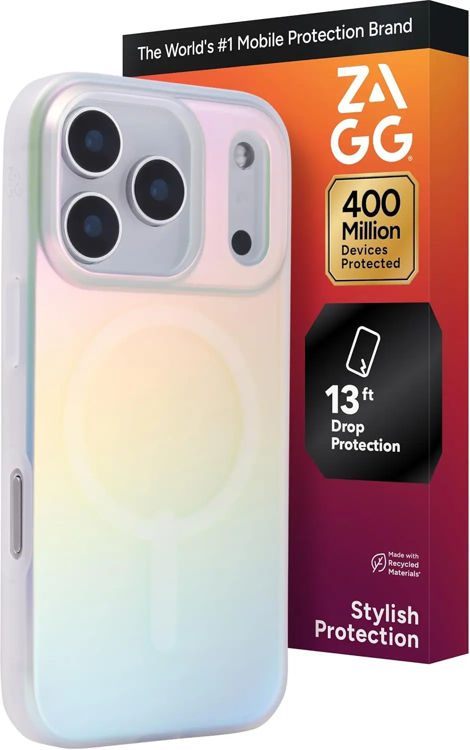ZAGG Milan Snap Apple iPhone 17 Pro Hoesje MagSafe Back Cover Basin Iridescent afbeelding 2