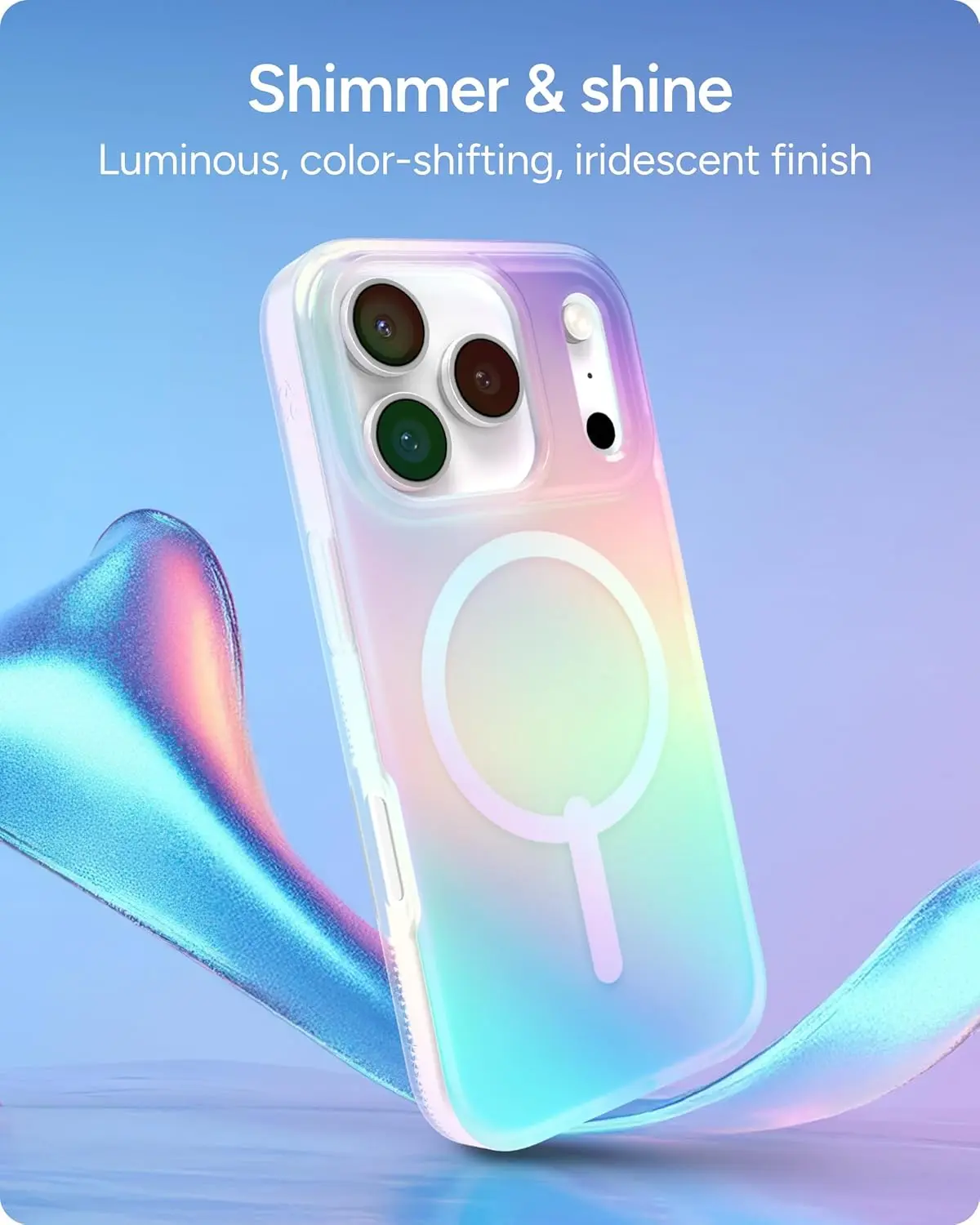 ZAGG Milan Snap Apple iPhone 17 Pro Hoesje MagSafe Back Cover Basin Iridescent afbeelding 5