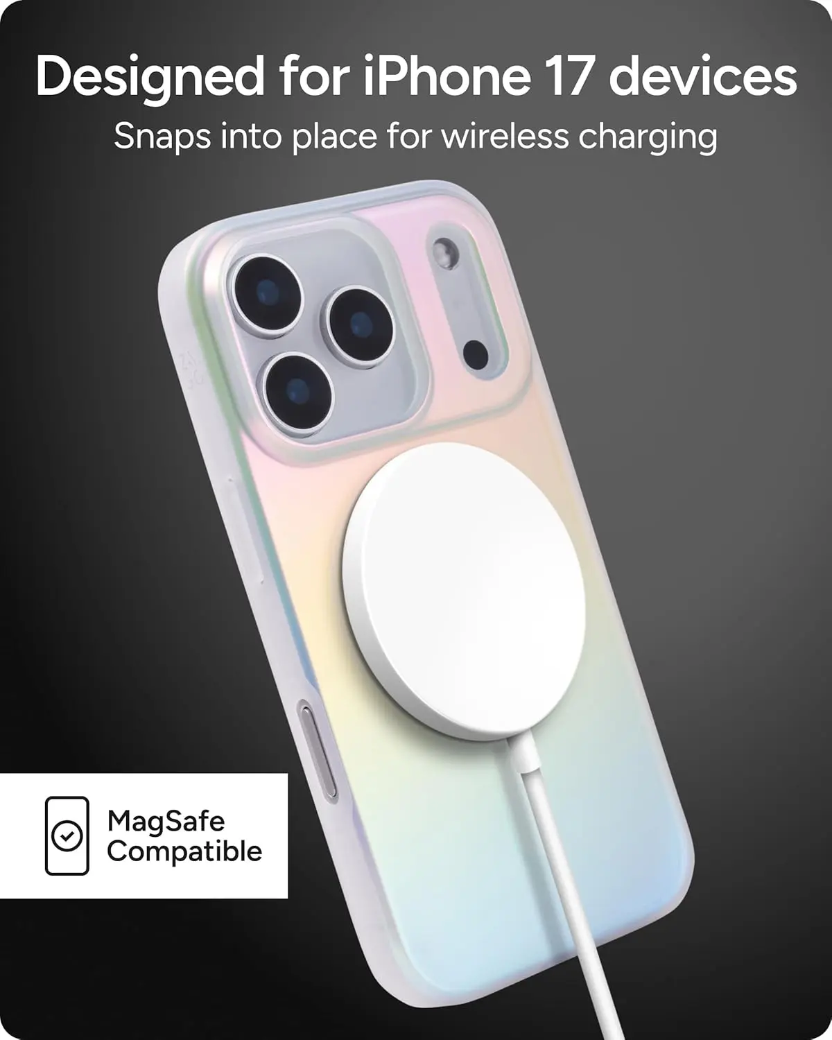 ZAGG Milan Snap Apple iPhone 17 Pro Hoesje MagSafe Back Cover Basin Iridescent afbeelding 8