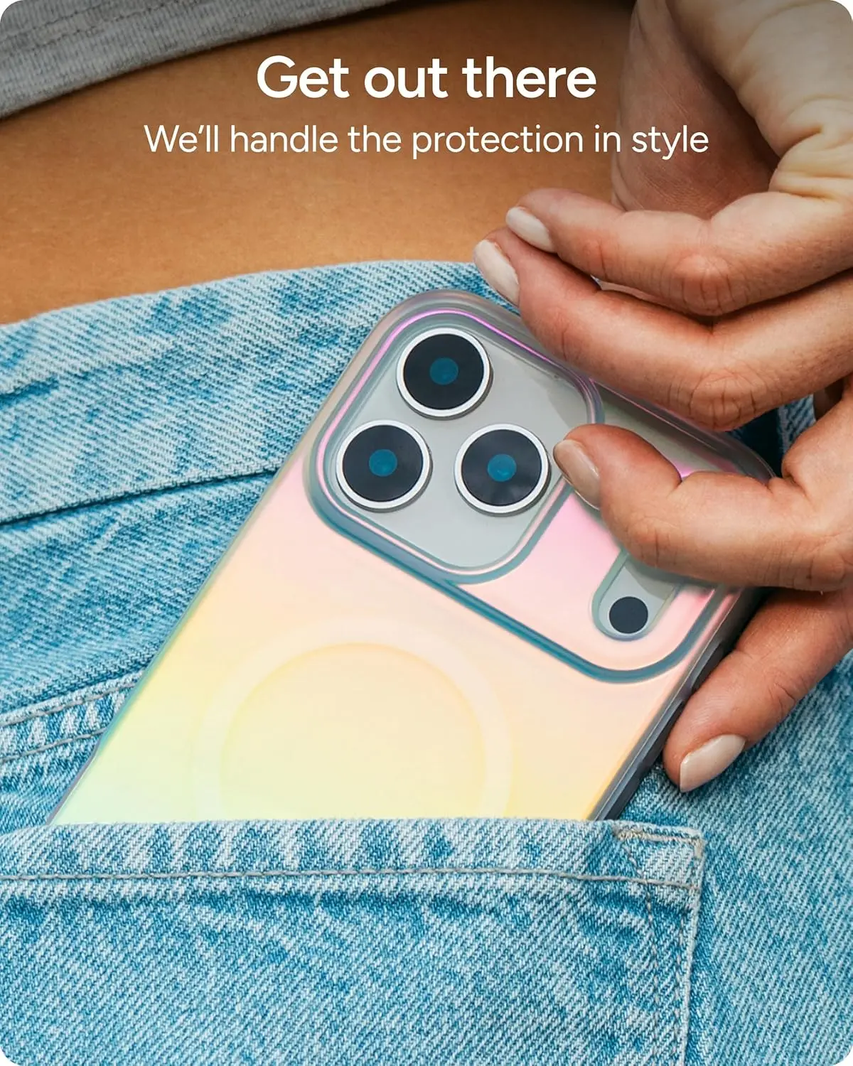 ZAGG Milan Snap Apple iPhone 17 Pro Max Hoesje MagSafe Back Cover Iridescent afbeelding 8