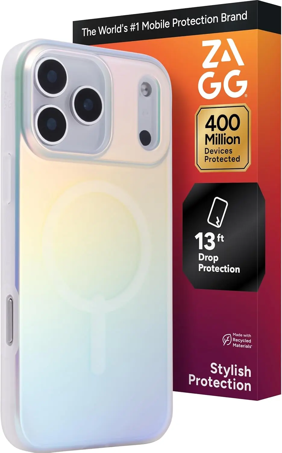 ZAGG Milan Snap Apple iPhone 17 Pro Max Hoesje MagSafe Back Cover Iridescent afbeelding 2