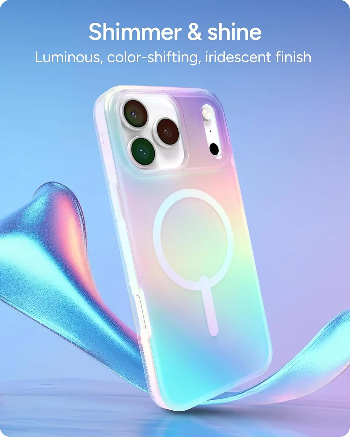 ZAGG Milan Snap Apple iPhone 17 Pro Max Hoesje MagSafe Back Cover Iridescent afbeelding 6