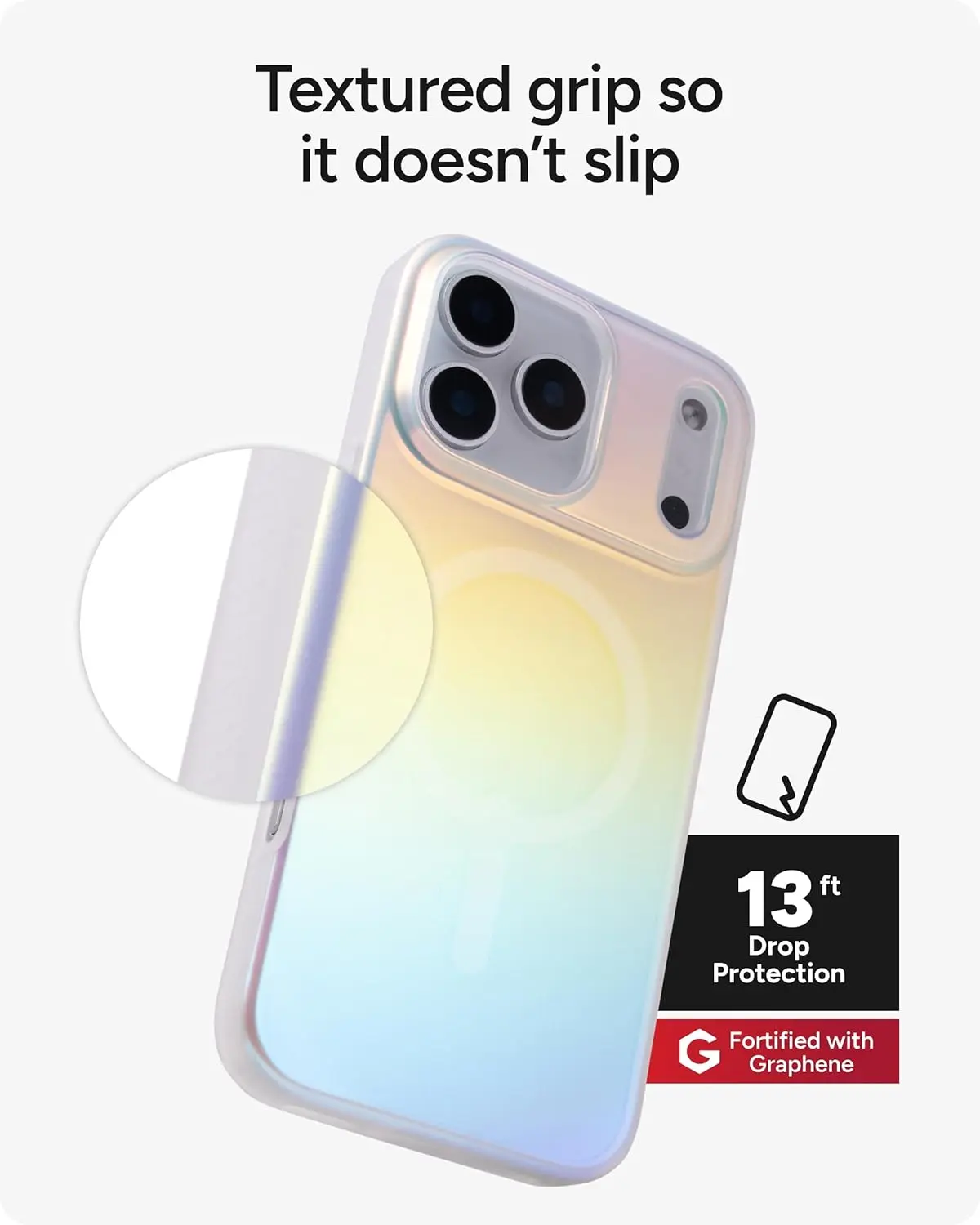 ZAGG Milan Snap Apple iPhone 17 Pro Max Hoesje MagSafe Back Cover Iridescent afbeelding 7