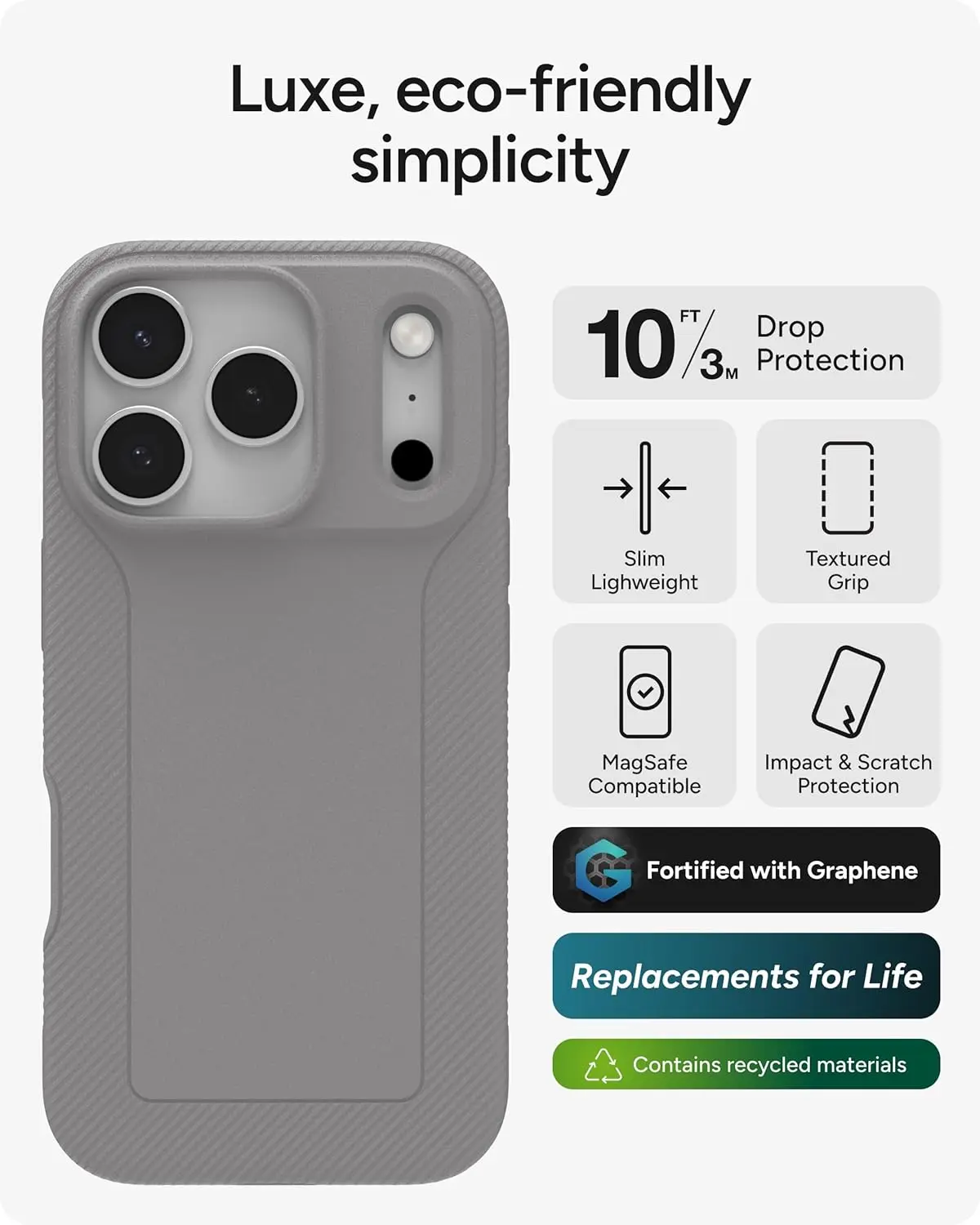ZAGG Luxe Snap Apple iPhone 17 Pro Hoesje MagSafe Back Cover Grijs afbeelding 8