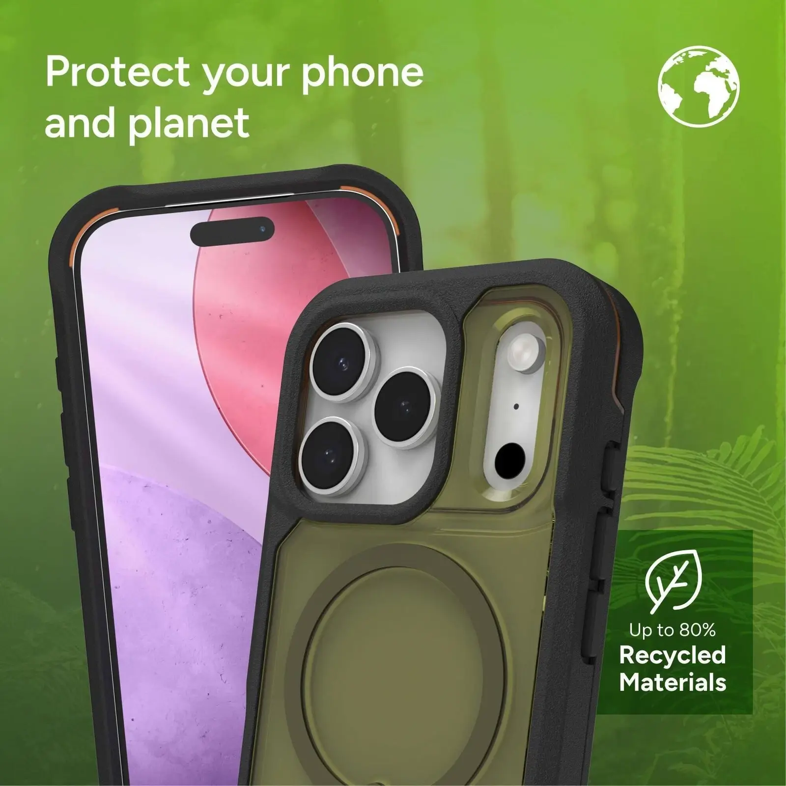 ZAGG Rainier Snap Kickstand Apple iPhone 17 Pro Hoesje MagSafe Back Cover Groen afbeelding 16