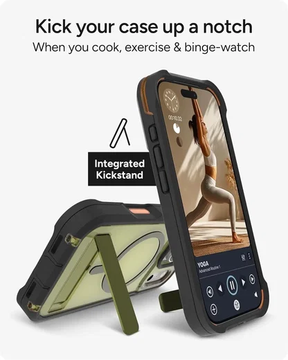 ZAGG Rainier Snap Kickstand Apple iPhone 17 Pro Hoesje MagSafe Back Cover Groen afbeelding 5