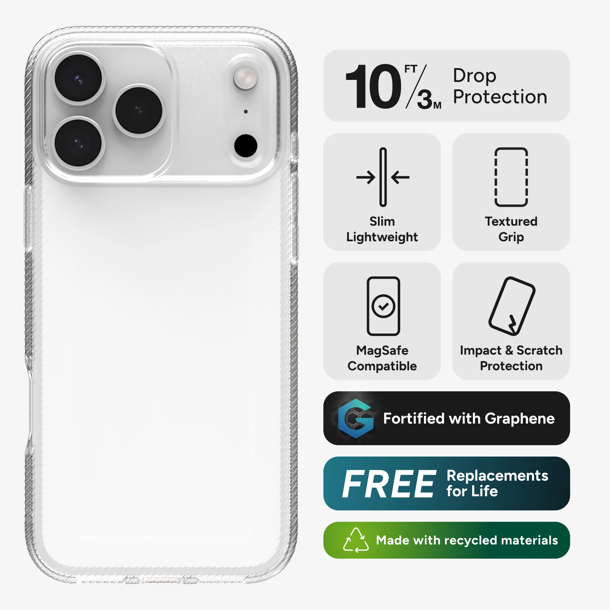 ZAGG Luxe Apple iPhone 17 Pro Max Magsafe Hoesje Back Cover Transparant afbeelding 4