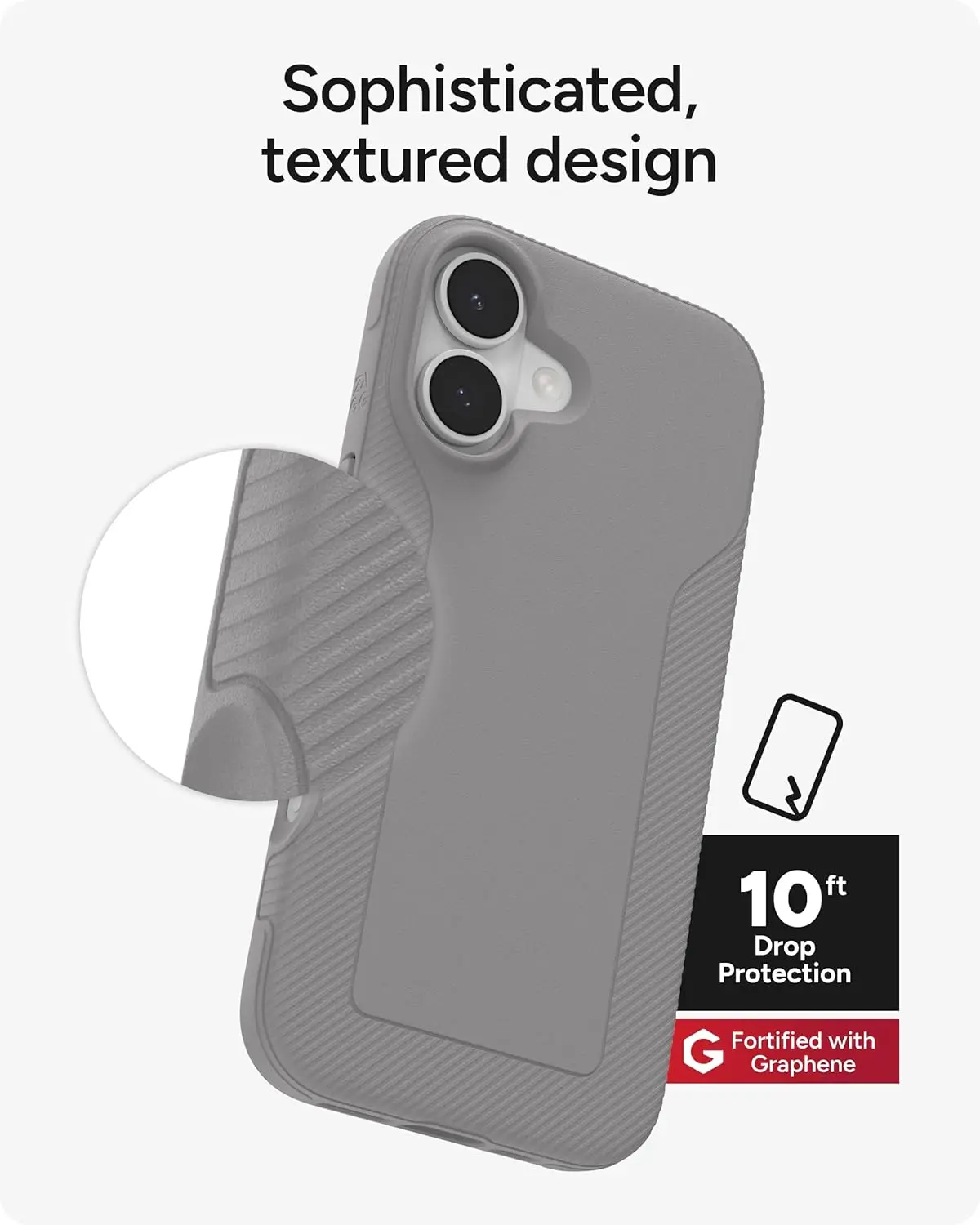 ZAGG Luxe Snap Apple iPhone 17 Hoesje MagSafe Back Cover Grijs afbeelding 6