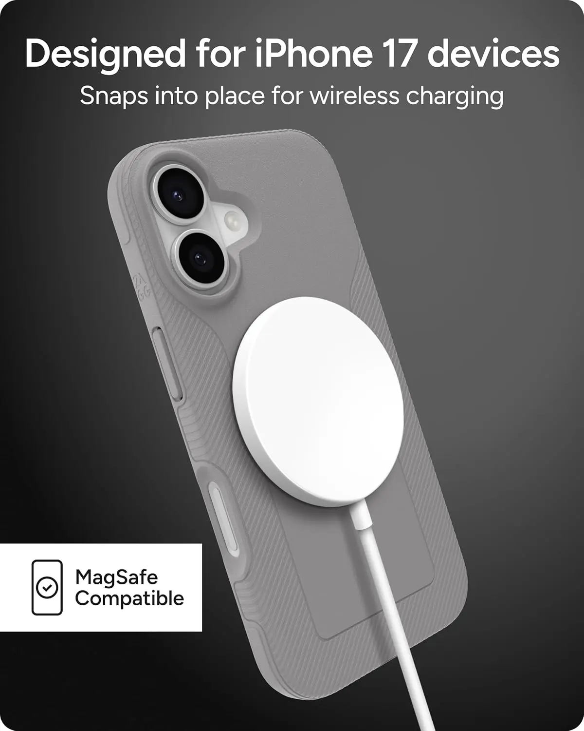 ZAGG Luxe Snap Apple iPhone 17 Hoesje MagSafe Back Cover Grijs afbeelding 5
