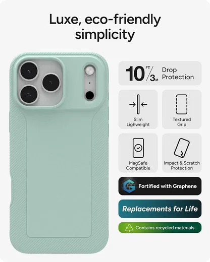 ZAGG Luxe Snap Apple iPhone 17 Pro Max Hoesje MagSafe Back Cover Mint afbeelding 2