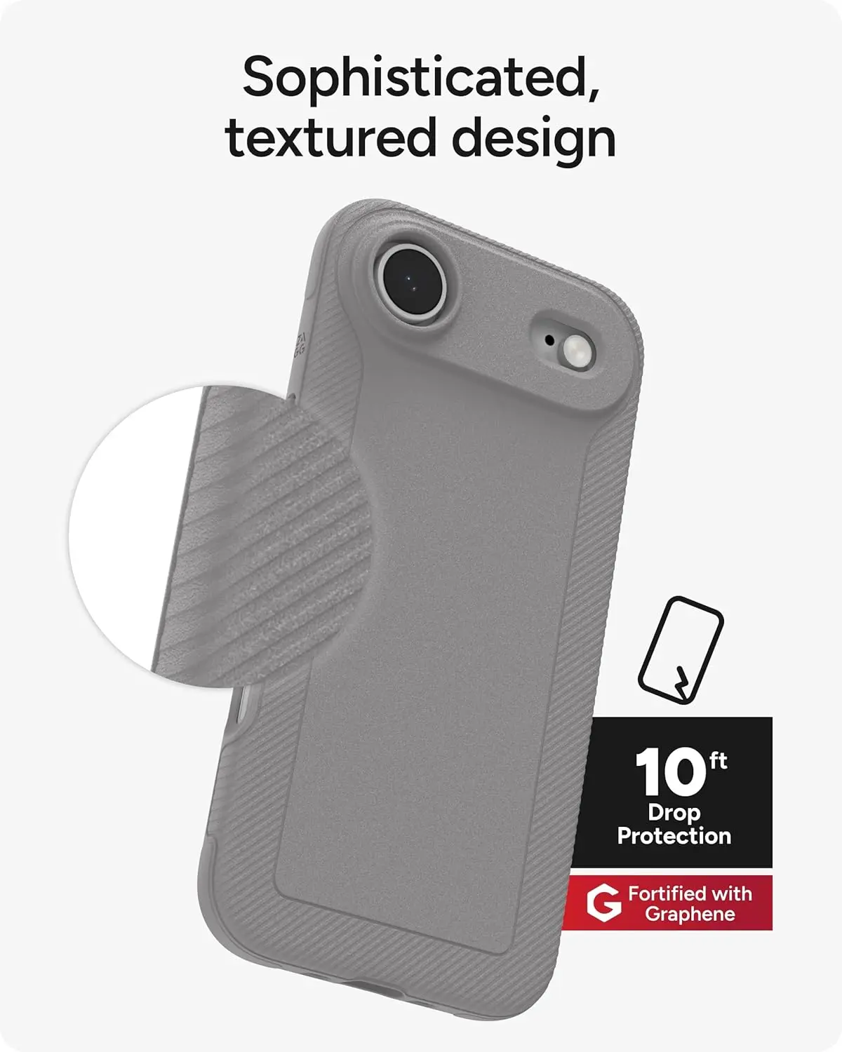 ZAGG Luxe Snap Apple iPhone Air Hoesje MagSafe Back Cover Grijs afbeelding 6