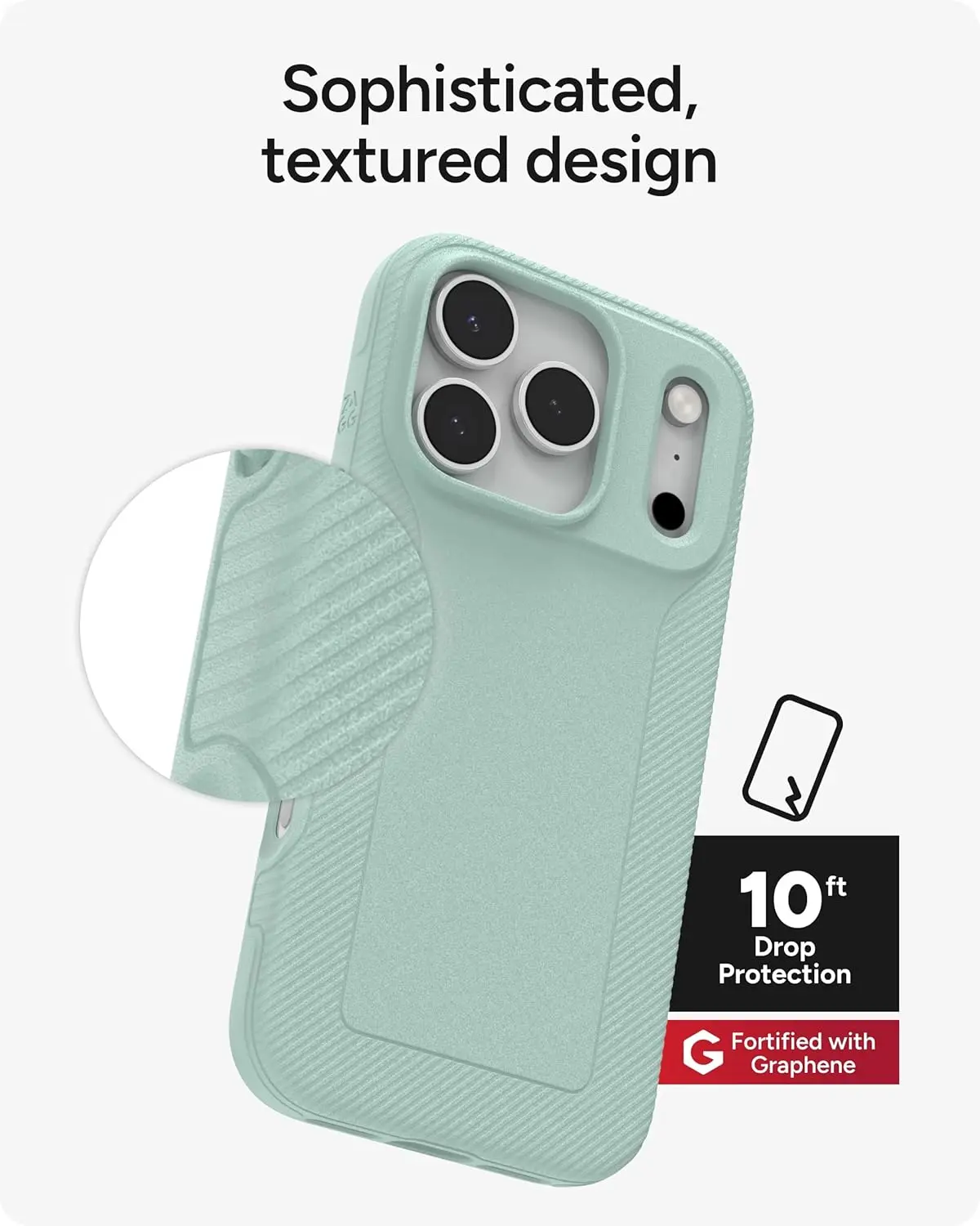 ZAGG Luxe Snap Apple iPhone 17 Pro Hoesje MagSafe Back Cover Mint afbeelding 3