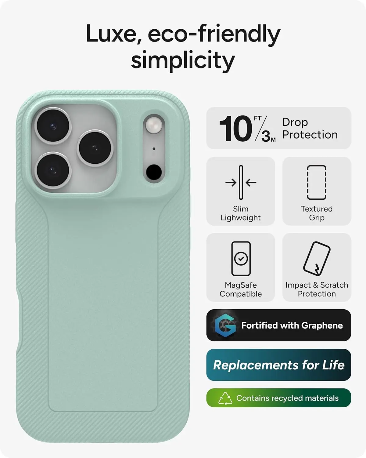 ZAGG Luxe Snap Apple iPhone 17 Pro Hoesje MagSafe Back Cover Mint afbeelding 6