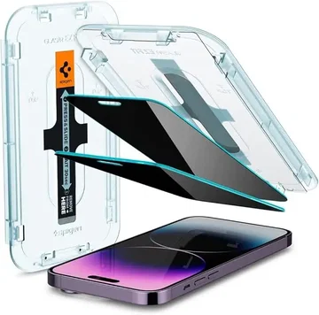 Spigen EZ Fit Glas.tR iPhone 14 Pro Max Privacy Screen Protector 2-Pack ...