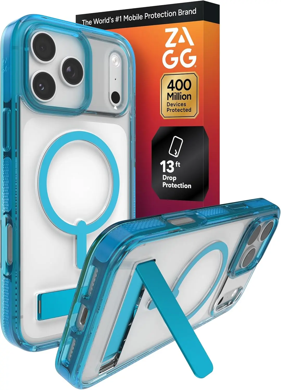 ZAGG Santa Cruz Snap Stand Apple IPhone 17 Pro Hoesje MagSafe Blauw afbeelding 1